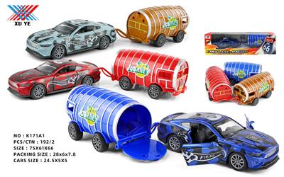 1:32 合金野马拖房车回力开门（1只装） - OBL986544