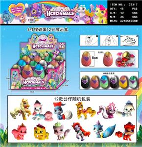 3寸捏碎蛋+2寸公仔 12只展示盒 - OBL990176