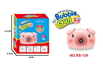 粉红猪灯光音乐泡泡相机 - OBL994411
