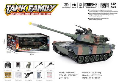 Remote control tank car m1a2 army green - OBL995670