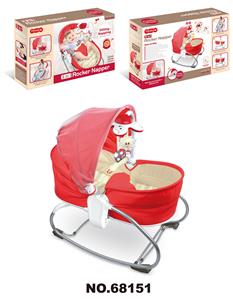 3合1婴儿电动摇摆睡椅，有帐蓬，有蚊帐/红 - OBL996408