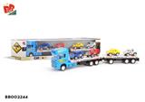 BB002244 - 惯性拖头车2节平板(载4只悍马)