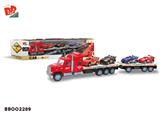 BB002289 - 惯性拖头车2节平板（载4只赛车）