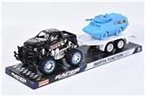 OBL10000295 - 惯性皮卡车拖 1只滑行实色坦克车