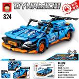 OBL10002319 - 756+PCS最新款科技件系列拼装积木之极速飙车(赠送50-60PCS积木，彩盒采用精美UV和烫金工艺）