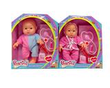 OBL10002422 - 12寸全身搪胶3D眼表情娃娃带配件（带音乐）