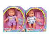 OBL10002436 - 12寸全身搪胶3D眼表情娃娃带配件（带音乐）