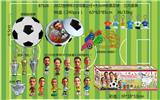 OBL10002912 - 2022世界杯3寸球星公仔+9.5CM惊喜足球（透明收缩膜） 三只盒装 球衣、口哨、奖杯和12款公仔随机