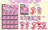 OBL10002925 - 3.5寸粉红豹公仔单只（有钥匙扣）+3张卡片 锡袋装5款  16只大板  卡片和5款公仔随机