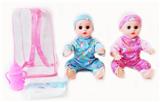OBL10003623 - 14寸铁眼喝水撒尿娃娃带英文IC,尿裤和奶瓶