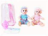 OBL10003629 - 14寸铁眼喝水撒尿娃娃带英文IC,尿裤和奶瓶