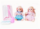 OBL10003635 - 14寸铁眼喝水撒尿娃娃带英文IC,尿裤和奶瓶