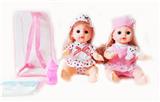 OBL10003663 - 14寸铁眼喝水撒尿娃娃带英文IC,尿裤和奶瓶