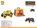 OBL10007086 - 森林猎手系列之1:43怪兽遥控车拖带犀牛,不包电