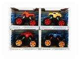 OBL10007204 - 4X4惯性车 360度旋转 4款4色 红 蓝 桔 黄