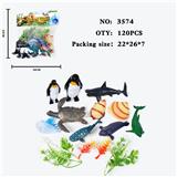 OBL10009411 - 仿真野生动物实心模型玩具儿童玩具亲子互动摆件10只海洋套装