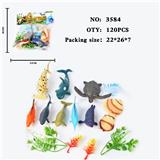 OBL10009421 - 仿真野生动物实心模型玩具儿童玩具亲子互动摆件11只海洋套装