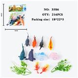 OBL10009423 - 仿真野生动物实心模型玩具儿童玩具亲子互动摆件8只海洋套装