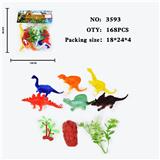 OBL10009427 - 仿真野生动物实心模型玩具儿童玩具亲子互动摆件6只装恐龙