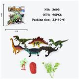 OBL10009437 - 仿真野生动物实心模型玩具儿童玩具亲子互动摆件6只装恐龙