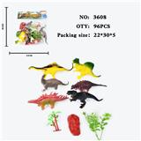 OBL10009442 - 仿真野生动物实心模型玩具儿童玩具亲子互动摆件6只装恐龙