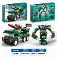 OBL10009622 - 益智积木城市军事系列2变回力变形双联发导弹车（97PCS)     可四款混装