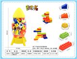 OBL10010300 - 黄色小火箭瓶装小颗粒积木100克（65PCS+)