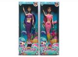 OBL10012050 - 实身11.5寸美人鱼芭比 2色混装   带音乐