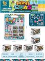 OBL10013017 - UV恐龙系列回力巴士车，17pcs/板