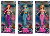 OBL10014060 - 实身12寸美人鱼芭比 3色混装带灯光 带配件 带灯光