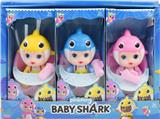 OBL10014065 - 6寸实身灯光音乐鲨鱼宝宝+餐椅小奶瓶3pcs