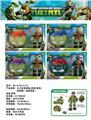 OBL10014449 - 大只忍者神龟带灯+武器+发射器+面具（四款混装）