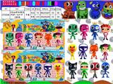 OBL10014682 - 10CM 彩虹朋友 POP（12款）6只卡装/2款