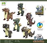 OBL10015653 - 搪胶飞天恐龙带声光(6款混装)