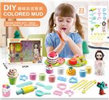 OBL10019048 - 彩泥,6寸3D仿真眼睛实身13活关节芭比DIY套装