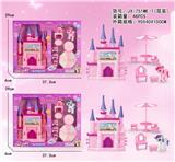 OBL10019077 - 城堡（带灯光音乐包电）配小马，家具
