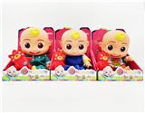 OBL10019408 - 12寸带音乐全身搪胶Cocomelon宝宝JJ娃娃西瓜校巴超级宝贝带搪胶熊（4款混）