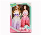 OBL10021324 - 11.5寸11关节实身俄文IC音乐灯光芭比双人套装