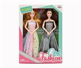 OBL10021325 - 11.5寸11关节实身俄文IC音乐灯光芭比双人套装