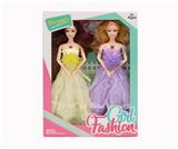 OBL10021326 - 11.5寸11关节实身俄文IC音乐灯光芭比双人套装