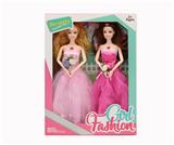 OBL10021328 - 11.5寸11关节实身俄文IC音乐灯光芭比双人套装