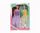 OBL10021329 - 11.5寸11关节实身俄文IC音乐灯光芭比双人套装