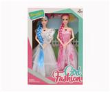 OBL10021334 - 11.5寸11关节实身俄文IC音乐灯光芭比双人套装