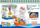 OBL10024530 - 电动齿轮小丑鱼+KT猫  （带音乐+灯光）2色混装