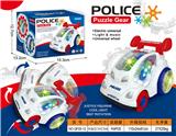 OBL10024535 - 电动齿轮特技旋转警察车   （带音乐+灯光）单色单款