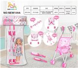 OBL10025702 - 18尺寸英文12声IC芭比娃娃（配铁车.玫瑰梳镜）