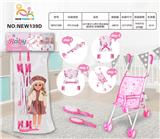 OBL10025705 - 18尺寸英文12声IC芭比娃娃（配铁车.玫瑰梳镜）