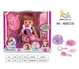 OBL10025860 - 10寸12声英文IC喝水撒尿女娃（配吸水奶瓶,尿盆..梳镜.餐具）