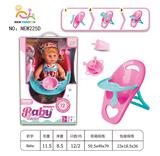 OBL10025868 - 12寸12声英文IC喝水撒尿女娃（配吸水奶瓶.餐具.餐椅）