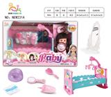 OBL10025879 - 10寸12声英文IC喝水撒尿女娃（配吸水奶瓶,梳镜..尿盆.尿裤.站台镜.仿真睡床套装系列）